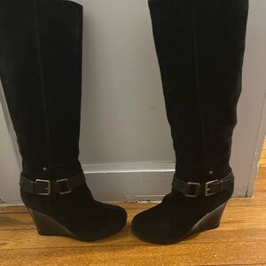 NINE WEST VINTAGE Black Wedge Heeled Boots